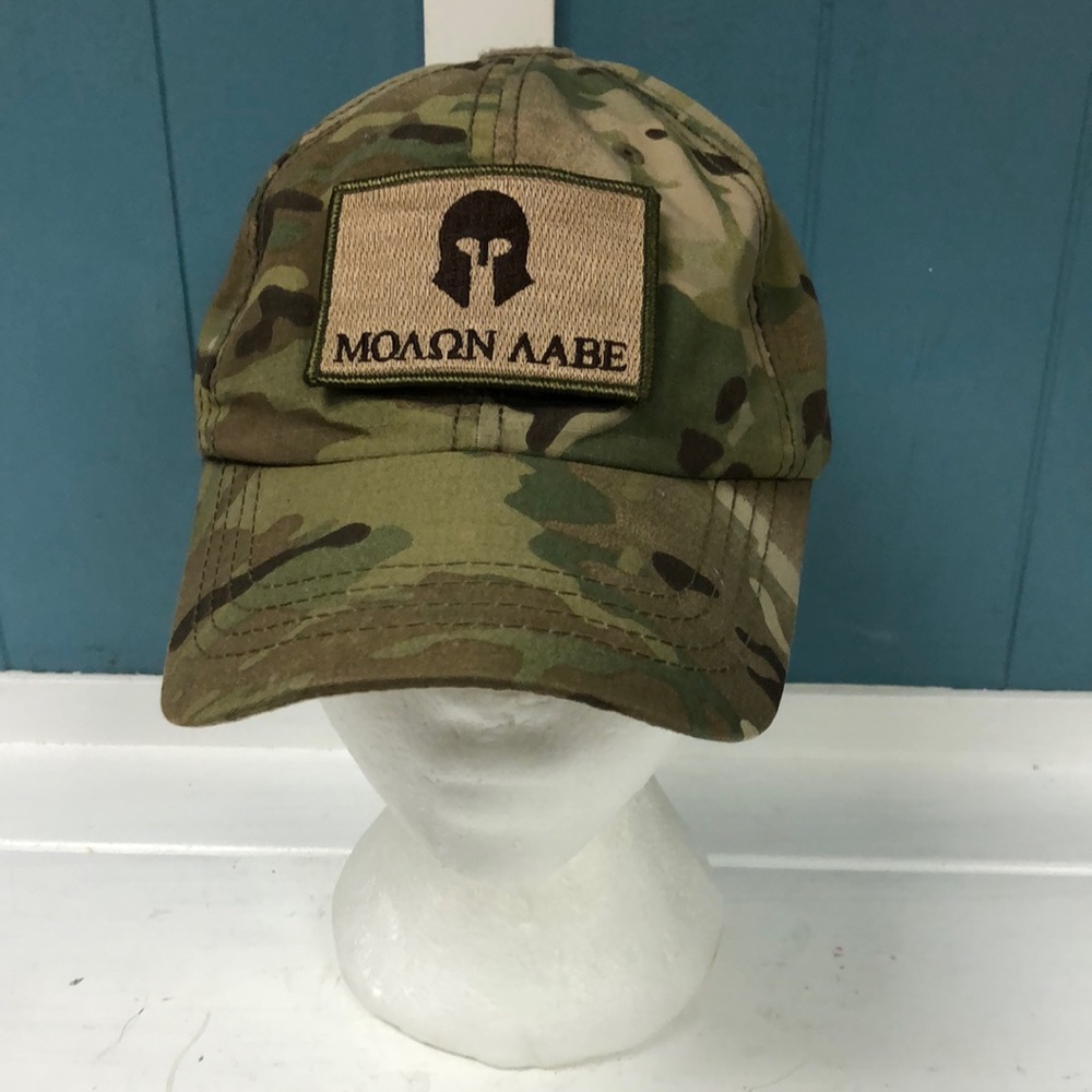 Condor Multicam Tactical Operator Hat Molon Labe Spartan Patch Camo‎ Ripstop Cap